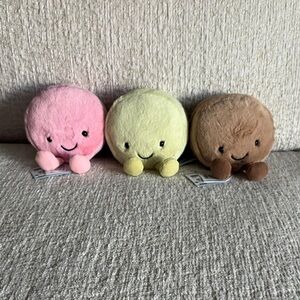 Jellycat Macaron Bundle Pink Yellow Brown